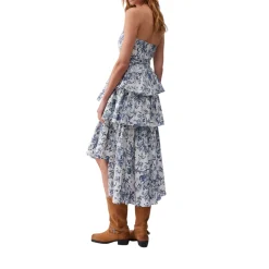 Abito donna bustier asimmetrico