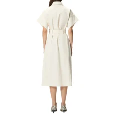 Abito donna chemisier midi con cintura