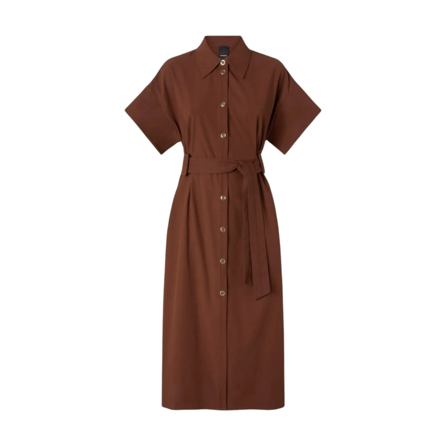 Abito donna chemisier midi con cintura