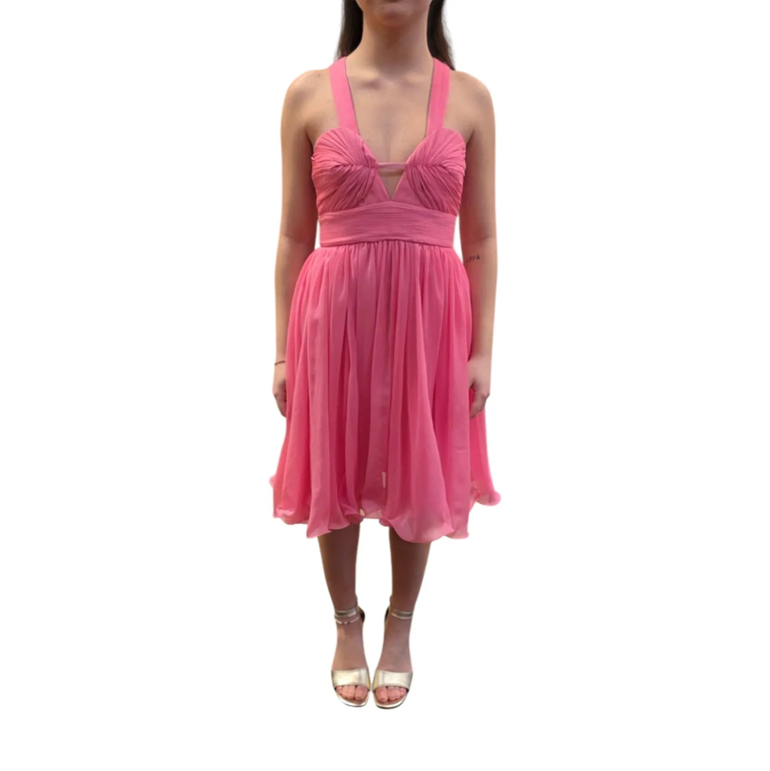 Abito donna corto in chiffon