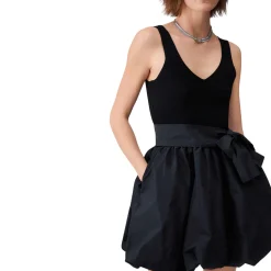 Abito donna corto in taffetà