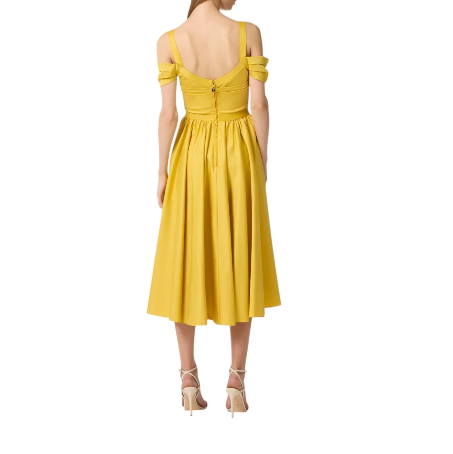 Abito donna in cotone stretch con catena gioiello