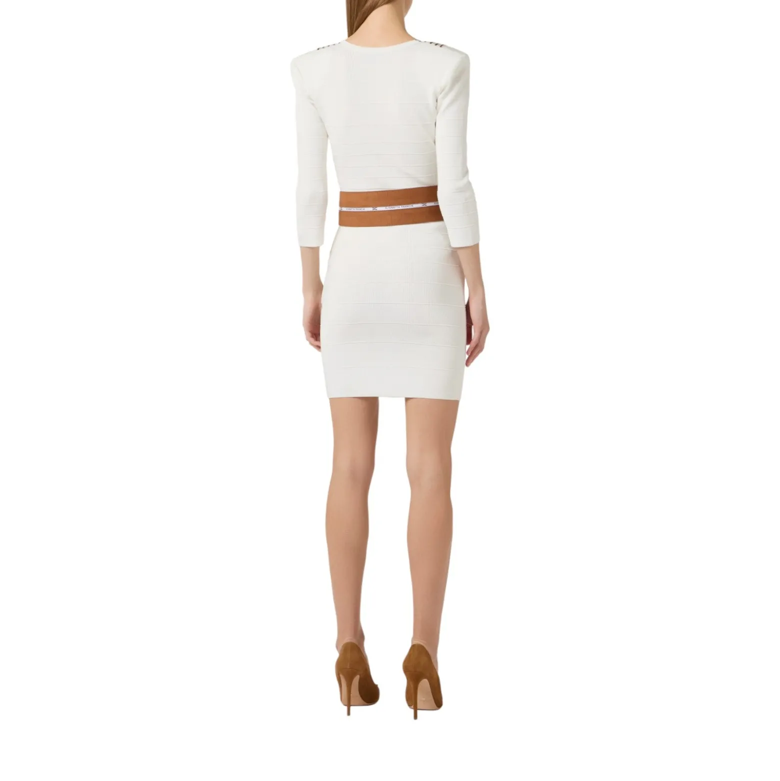 Abito donna in maglia con bande a righe