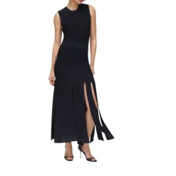 Abito donna in maglia con frange