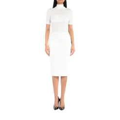 Abito donna in maglia con trasparenze