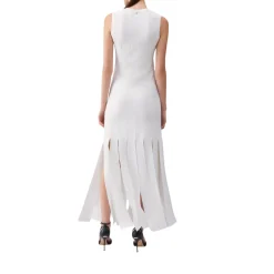 Abito donna in maglia con frange