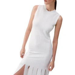 Abito donna in maglia con frange