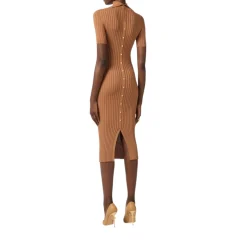 Abito donna in maglia con trasparenze