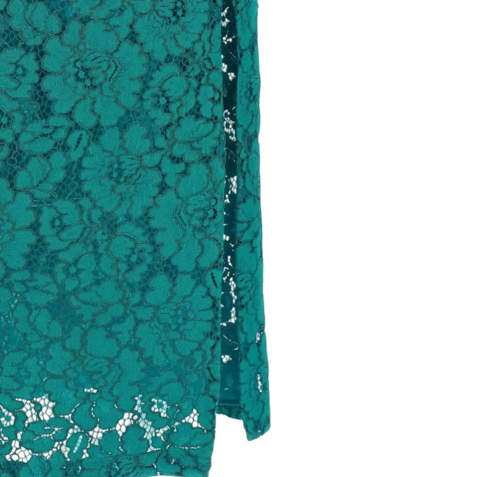 Abito donna in pizzo floreale con scollo sul retro