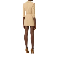 Abito donna in tessuto tecnico bielastico con cintura