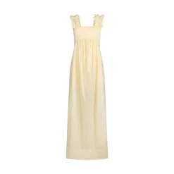 Abito donna lungo con rouches