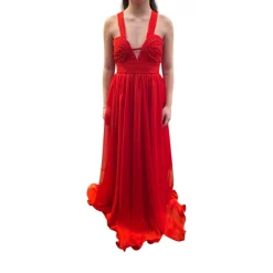 Abito donna lungo in chiffon