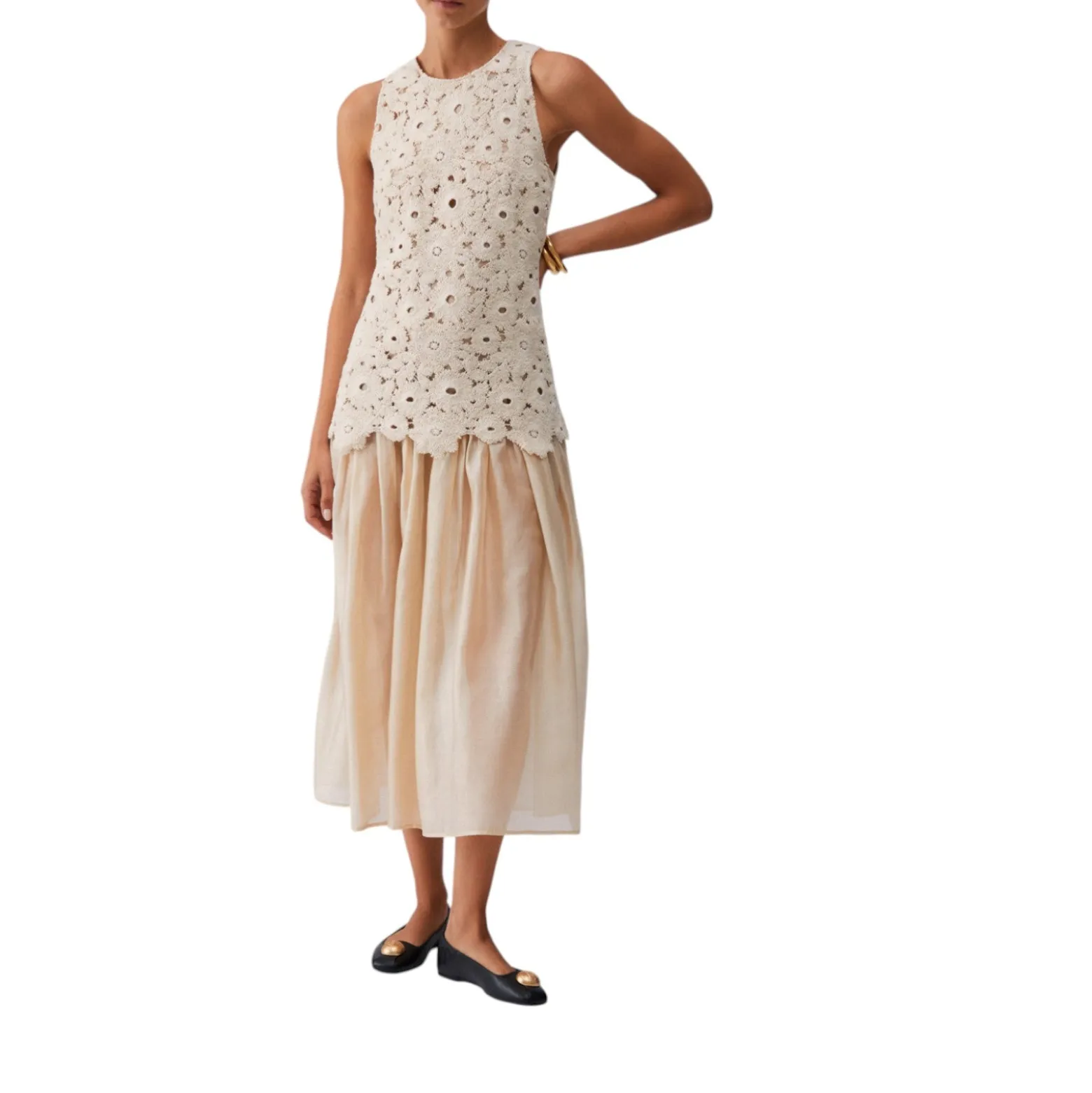 Abito donna lungo in macramè