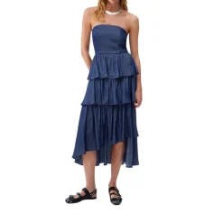 Abito donna midi asimmetrico
