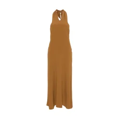 Abito donna midi in crêpe de chine