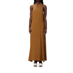 Abito donna midi in crêpe de chine