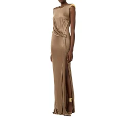 Abito donna Red Carpet in jersey di viscosa lucida