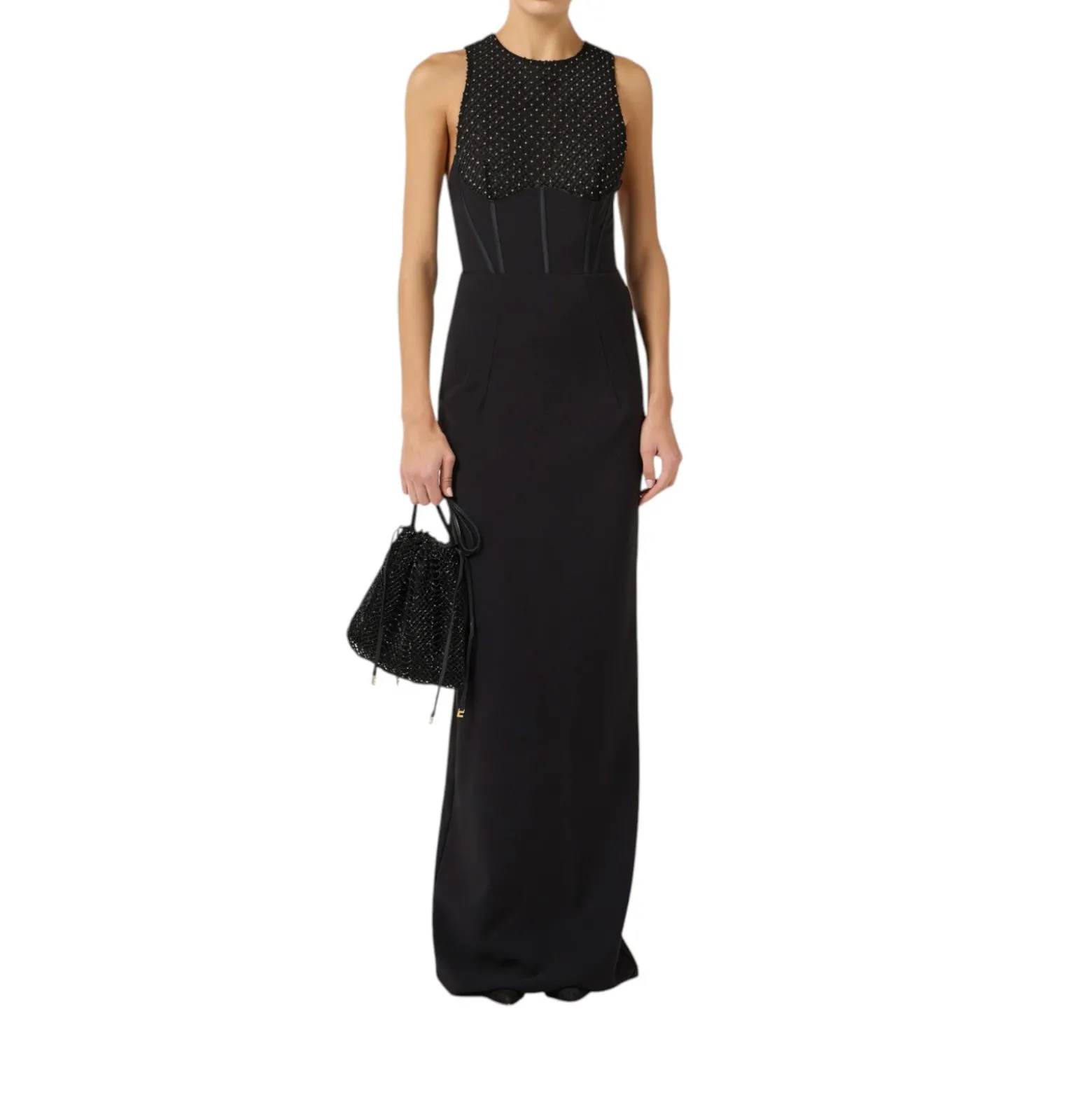 Abito donna Red Carpet in crêpe leggero con elastici