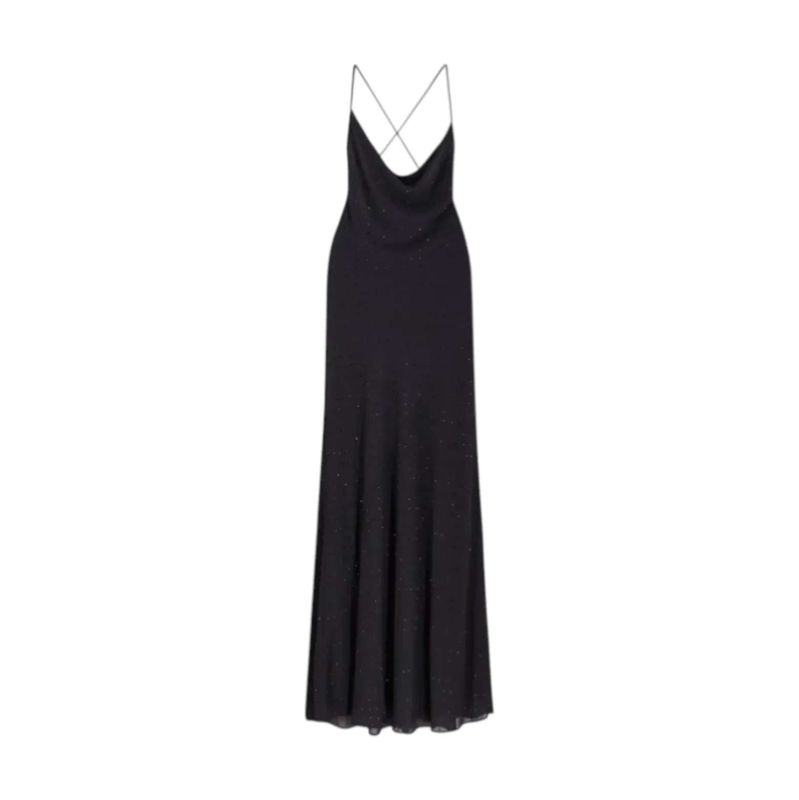 Abito donna slipdress lungo con strass