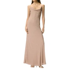 Abito donna slipdress lungo con strass