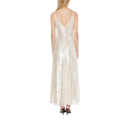Abito lungo in paillettes