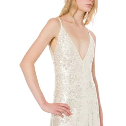 Abito lungo in paillettes