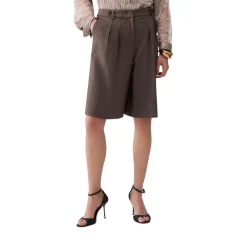 Bermuda donna in tessuto mélange