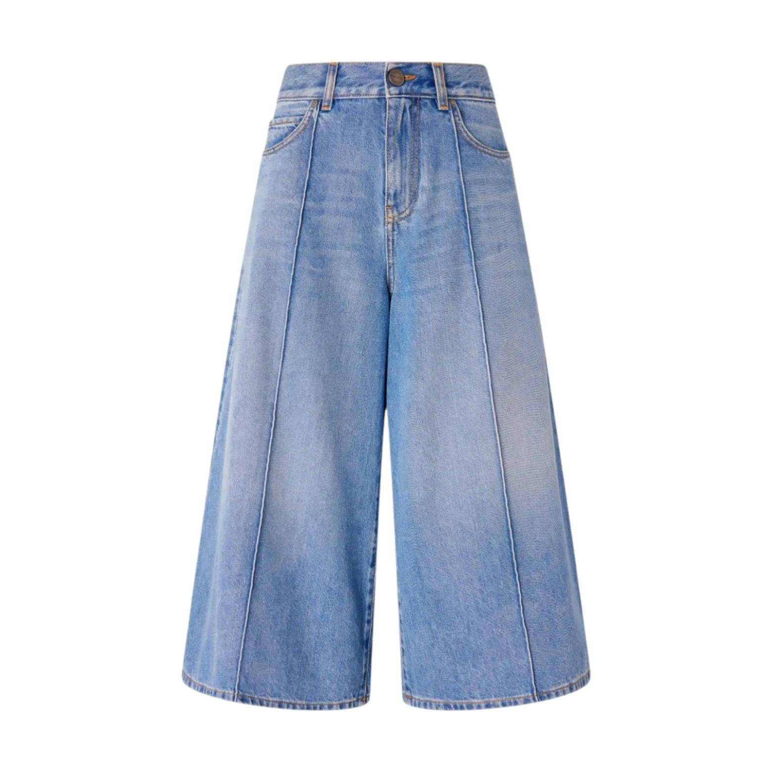 Bermuda donna wide leg in denim
