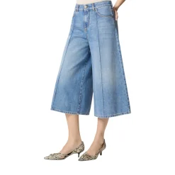 Bermuda donna wide leg in denim