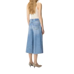 Bermuda donna wide leg in denim