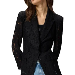 Blazer donna in pizzo con bottoni gioiello
