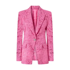 Blazer donna in pizzo con bottoni gioiello