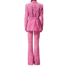 Blazer donna in pizzo con bottoni gioiello