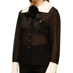 Blusa donna in Georgette Crêpe