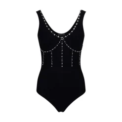 Body donna con ricami gioiello