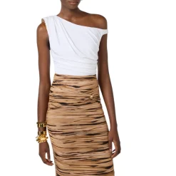 Body donna in jersey con spalla gioiello