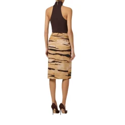 Body donna in jersey crêpe con dettaglio gioiello