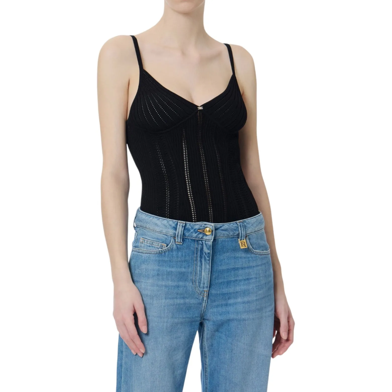 Body donna in maglia à jour