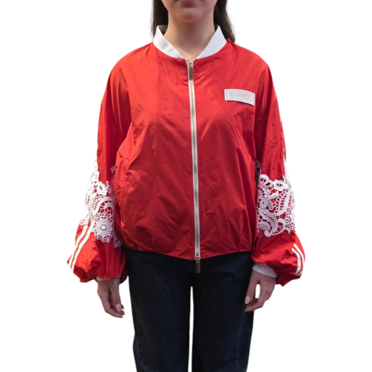 Bomber donna con dettagli in pizzo