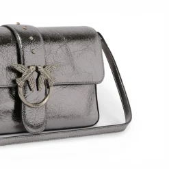 Borsa a spalla media Love Bag One Slouchy in pelle laminata