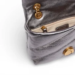 Borsa a tracolla Baby Love Bag Puff in nappa laminata