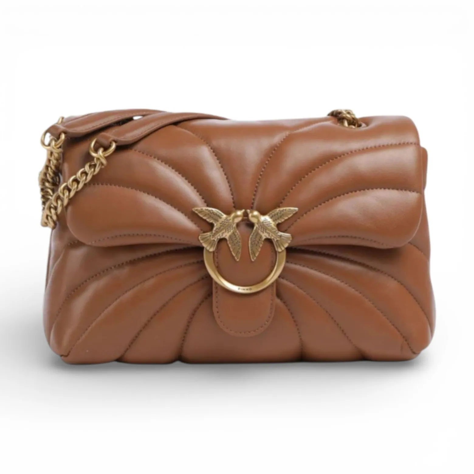 Borsa a tracolla grande Love Bag Puff trapunta farfalla