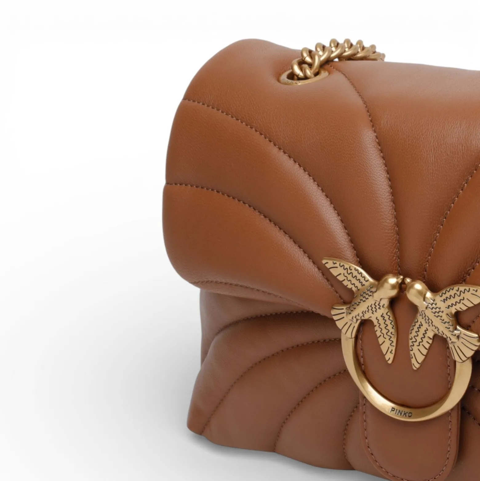 Borsa a tracolla grande Love Bag Puff trapunta farfalla