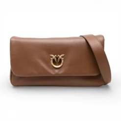 Borsa a tracolla media Love Bag Click Soft Horizontal Handle in pelle