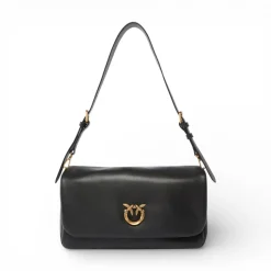 Borsa a tracolla media Love Bag Click Soft Horizontal Handle in pelle