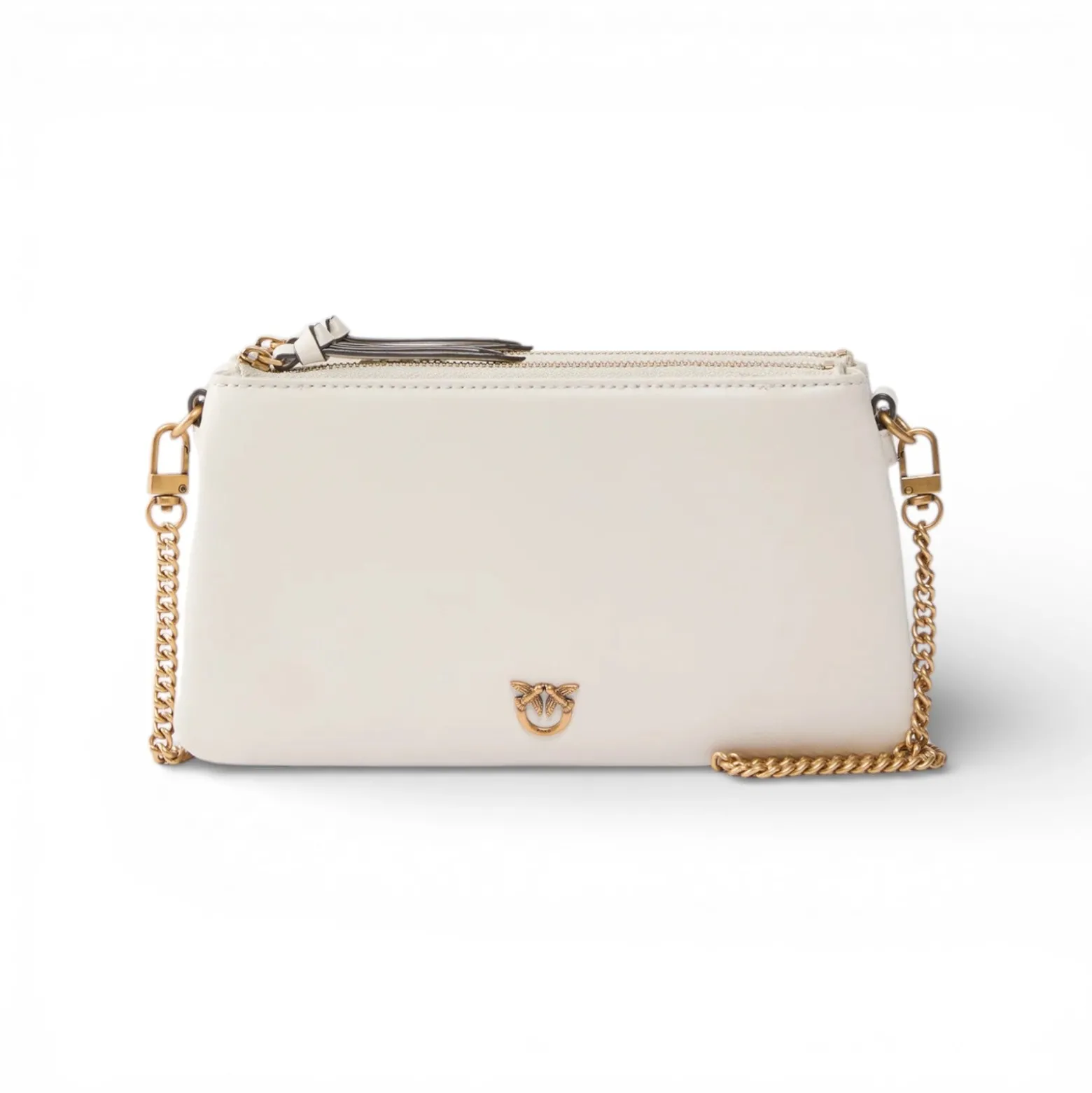 Borsa a tracolla Mini Double Bag piccola in pelle con tracolla