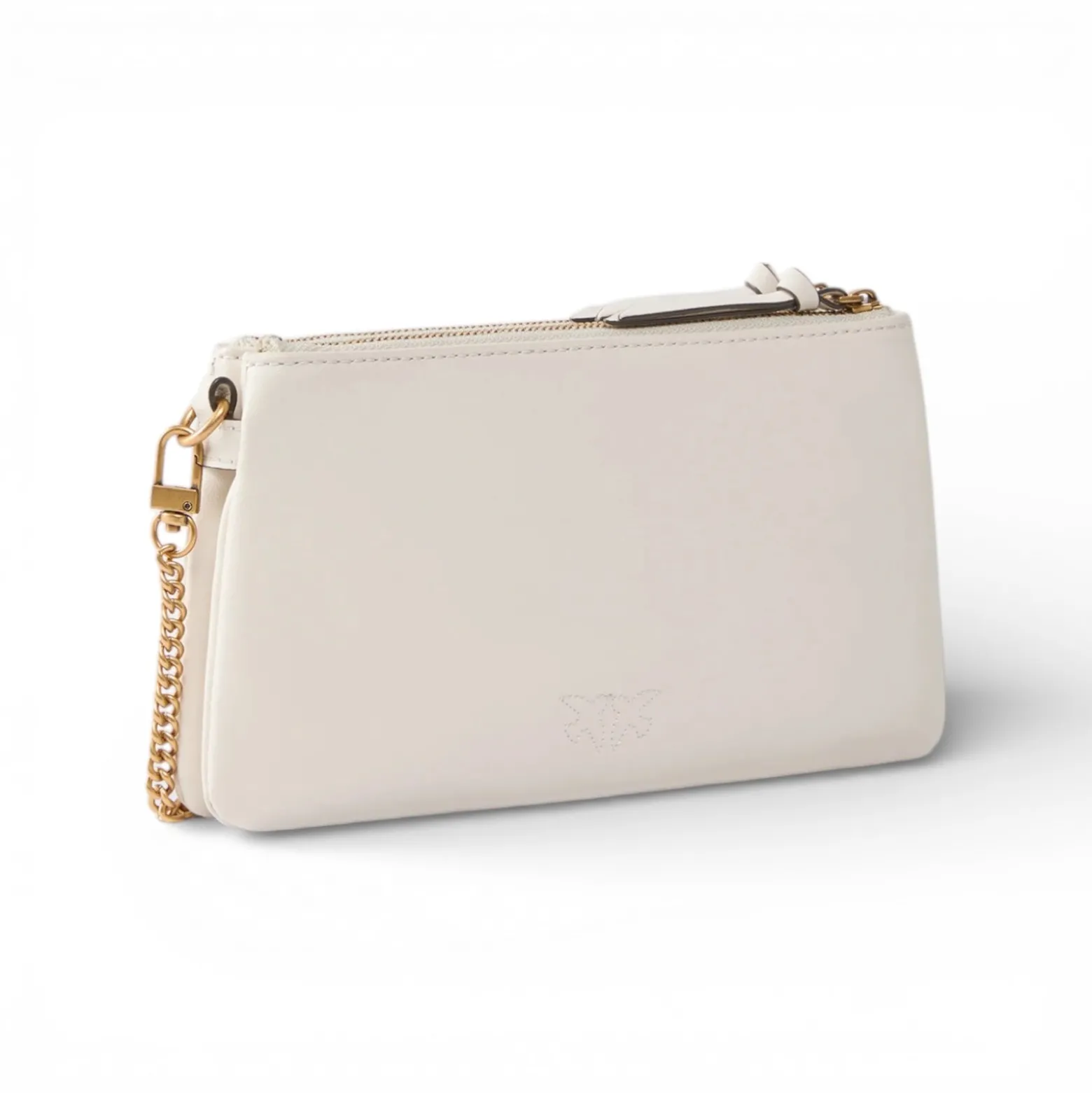 Borsa a tracolla Mini Double Bag piccola in pelle con tracolla