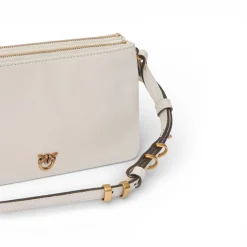 Borsa a tracolla Mini Double Bag piccola in pelle con tracolla