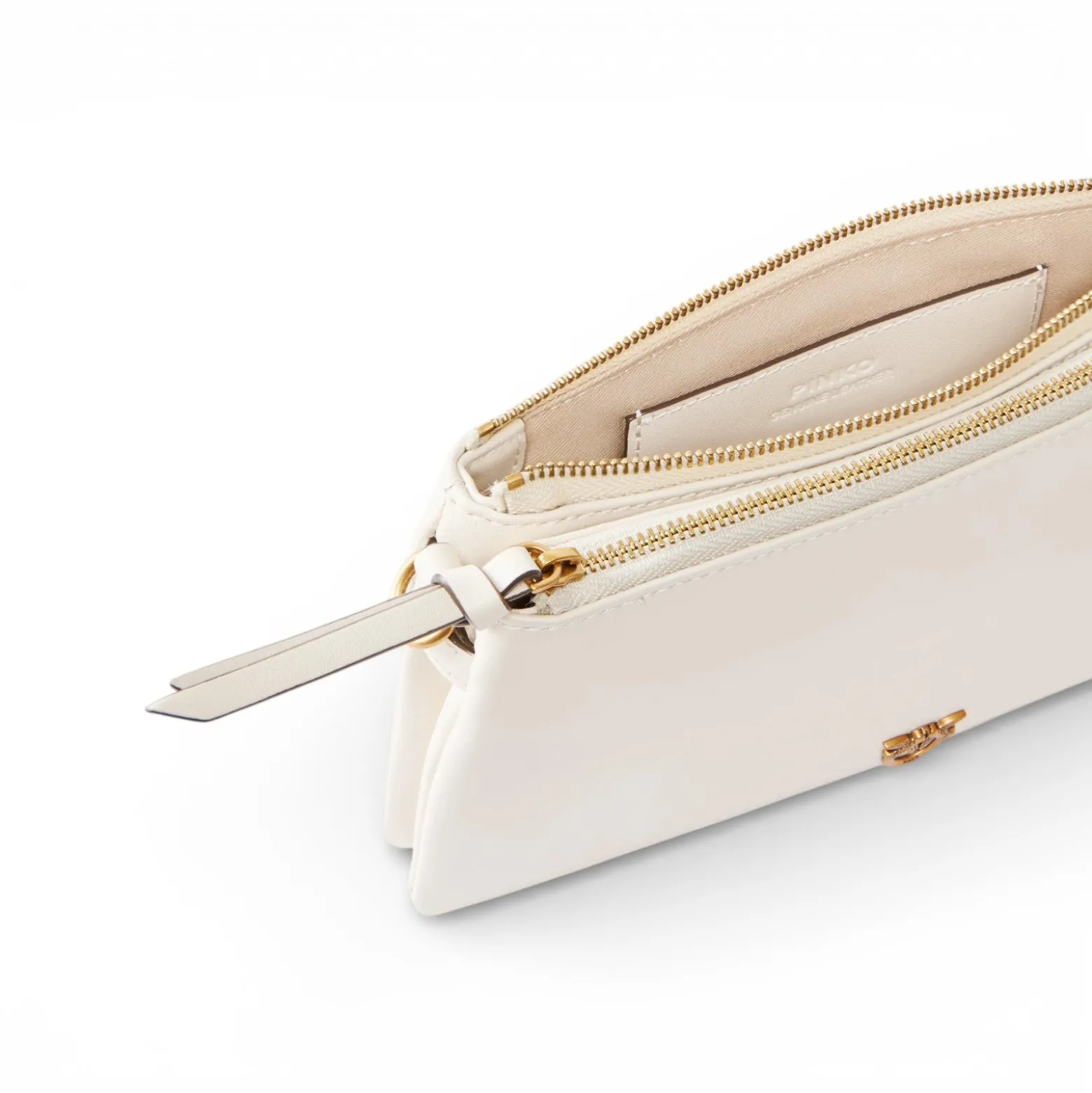 Borsa a tracolla Mini Double Bag piccola in pelle con tracolla