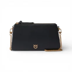 Borsa a tracolla Mini Double Bag piccola in pelle con tracolla